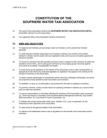 SWTA Constitution.pdf - Soufriere Marine Management Association ...