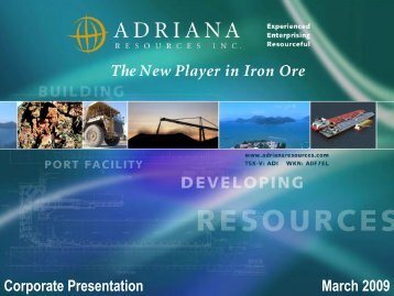 Iron Ore Resources - Adriana Resources Inc.