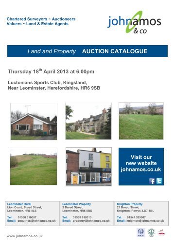 Land and Property Auction Catalogue (18th April ... - John Amos & Co