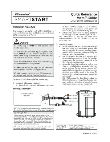 DSM250 Installation Guide - Directed Electronics, Inc.