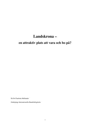 Delrapport 2 - tema befolkningsstruktur - Landskrona kommun