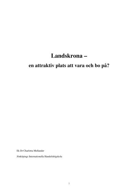 Delrapport 2 - tema befolkningsstruktur - Landskrona kommun