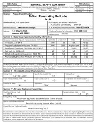 Teflon Pen Gel Lube MSDS