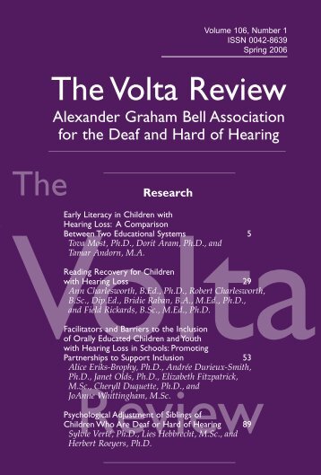 The Volta Review - Alexander Graham Bell Association