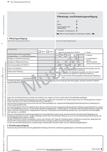 · · · · Pfändungs- und Einziehungsverfügung