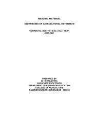 reading material dimensions of agricultural extension