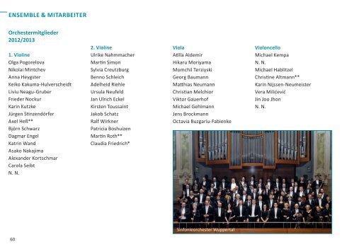 Jahresprogramm 2012/13 - Sinfonieorchester Wuppertal