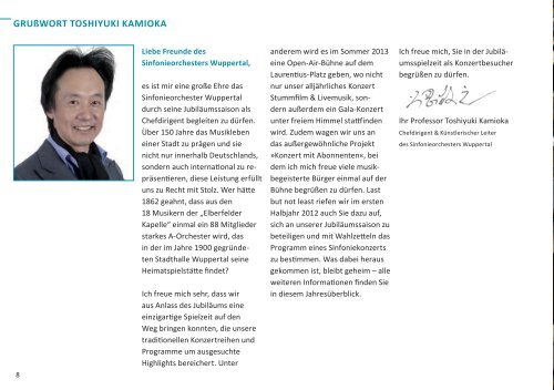 Jahresprogramm 2012/13 - Sinfonieorchester Wuppertal