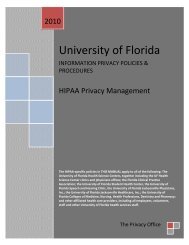 UF Privacy Office - University of Florida
