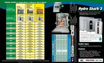 SIZING GUIDE for HydroShark 3 Electric Micro-Boiler - Hydro Smart