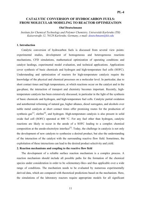 Boreskov Institute of Catalysis of the Siberian Branch of Russian ...