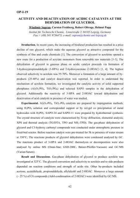 Boreskov Institute of Catalysis of the Siberian Branch of Russian ...