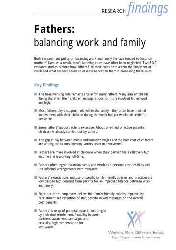 EOC Fathers: balancing work and family - The Fatherhood Institute