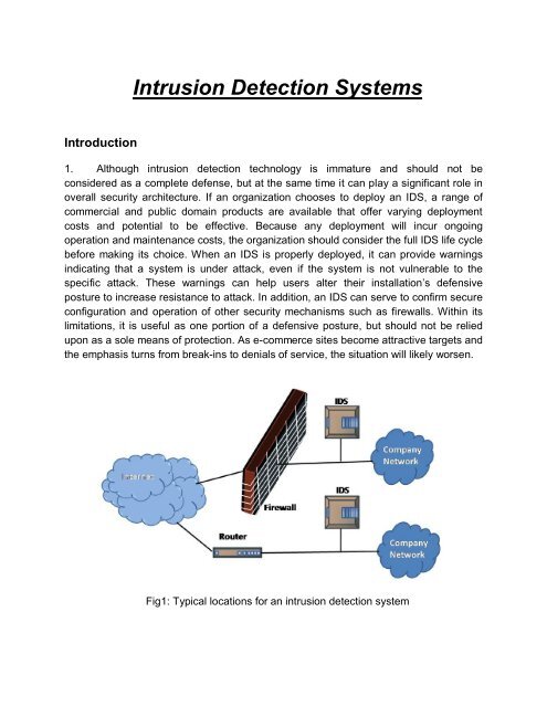 Intrusion Detection Systems - Integrated Defence Staff
