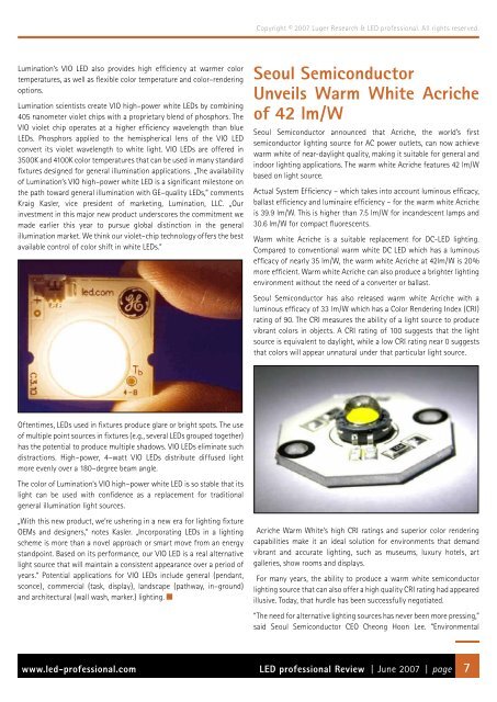 LED drivers Phosphor technology - Beriled