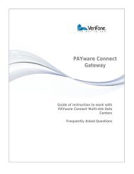 PAYware Connect Gateway - VeriFone Support Portal