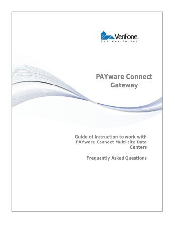 PAYware Connect Gateway - VeriFone Support Portal