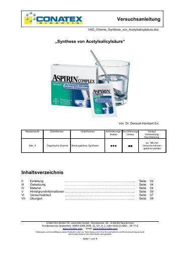 Versuchsanleitung - Conatex-Didactic Lehrmittel GmbH