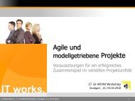 Agile und modellgetriebene Projekte - der Fachgruppe WI-VM