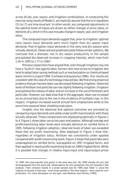 Panel Data Evidence from Irrigated Rice Production in Southern