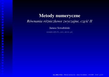 Metody numeryczne - Panoramix