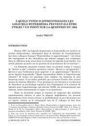 a quels types d'apprentissages les logiciels hypermedia ... - HAL