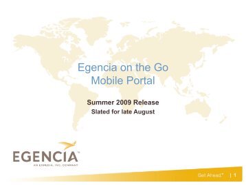Egencia on the Go Mobile Portal - Expedia