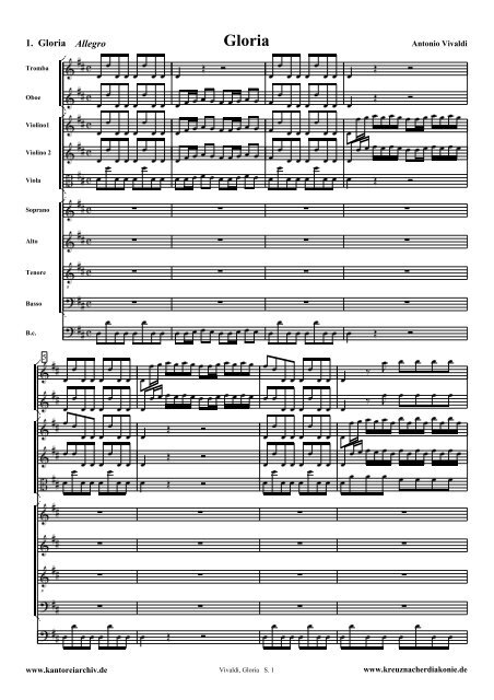 Vivaldi, Gloria - Free Sheet Music Downloads