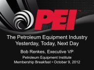 The Petroleum Equipment Industry - Petroleum Equipment Institute