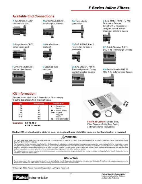 F Series - regula servis