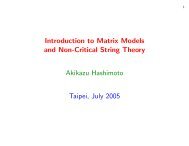 Introduction to Matrix Models and Non-Critical String Theory Akikazu ...