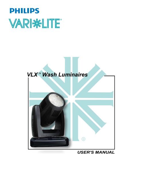 VLX Wash Luminaire User Manual (Rev. A) - Vari-Lite