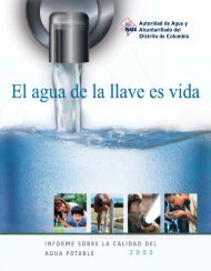 INFORME SOBRE LA CALIDAD DEL AGUA POTABLE - DC Water