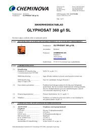 SIKKERHEDSDATABLAD GLYPHOSAT 360 g/l SL - Index of