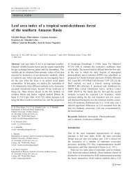 Leaf area index of a tropical semi-deciduous forest of the southern ...