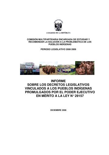 informe sobre los decretos legislativos vinculados a los pueblos ...