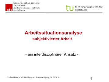 Arbeitssituationsanalyse - Sektion Arbeits- und Industriesoziologie