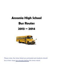 Bus Routes - Ansonia Public Schools