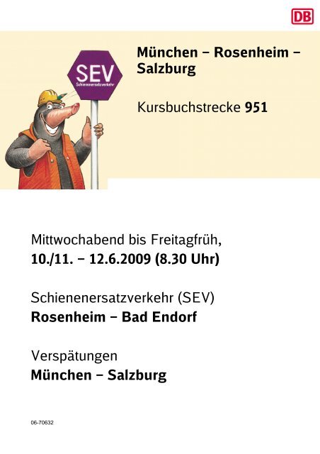 MÃ¼nchen â Rosenheim â Salzburg Kursbuchstrecke 951 ...