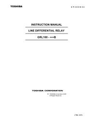 instruction manual line differential relay grl100 - ***b - Toshiba