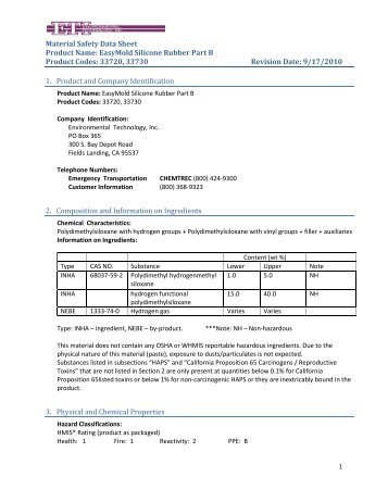 EasyMold Silicone Rubber B.pdf - Environmental Technology Inc