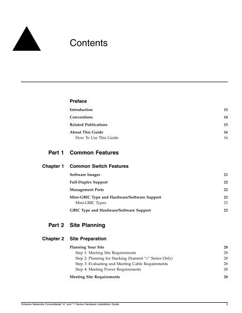 Extreme Networks Consolidated "i" Series Hardware Installation Guide