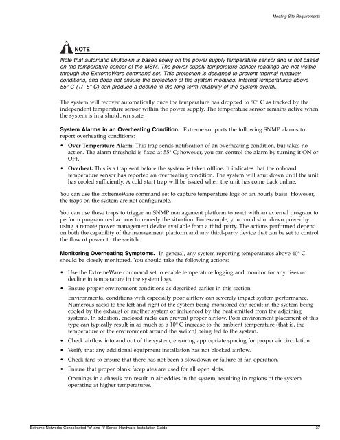 Extreme Networks Consolidated "i" Series Hardware Installation Guide