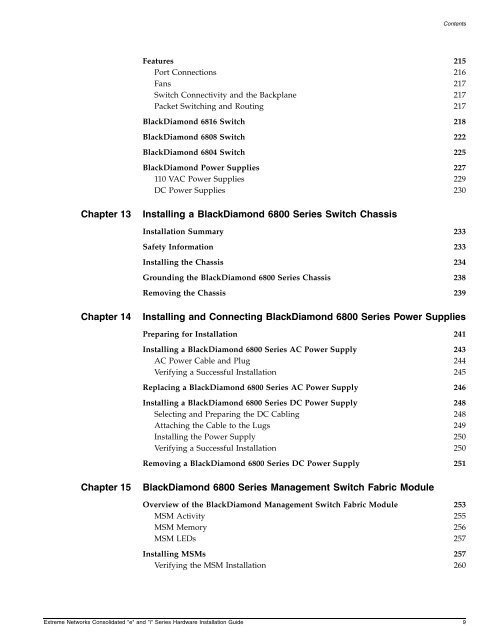 Extreme Networks Consolidated "i" Series Hardware Installation Guide