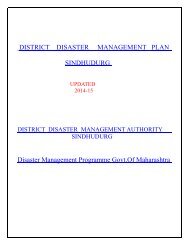 District Disaster Management Plan - Sindhudurg District