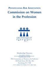 Commission on Women in the Profession - Pennsylvania Bar ...