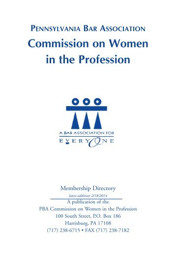 Commission on Women in the Profession - Pennsylvania Bar ...