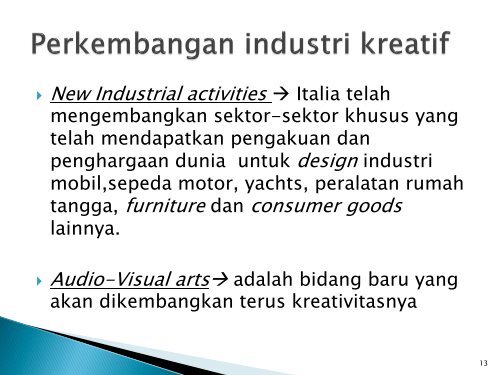 Industri Kreatif di Italia - Indonesia Kreatif