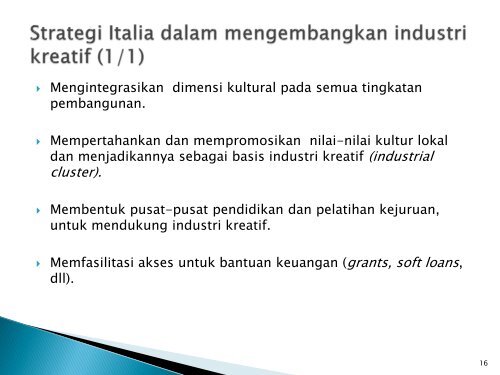 Industri Kreatif di Italia - Indonesia Kreatif