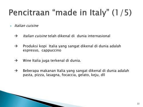 Industri Kreatif di Italia - Indonesia Kreatif